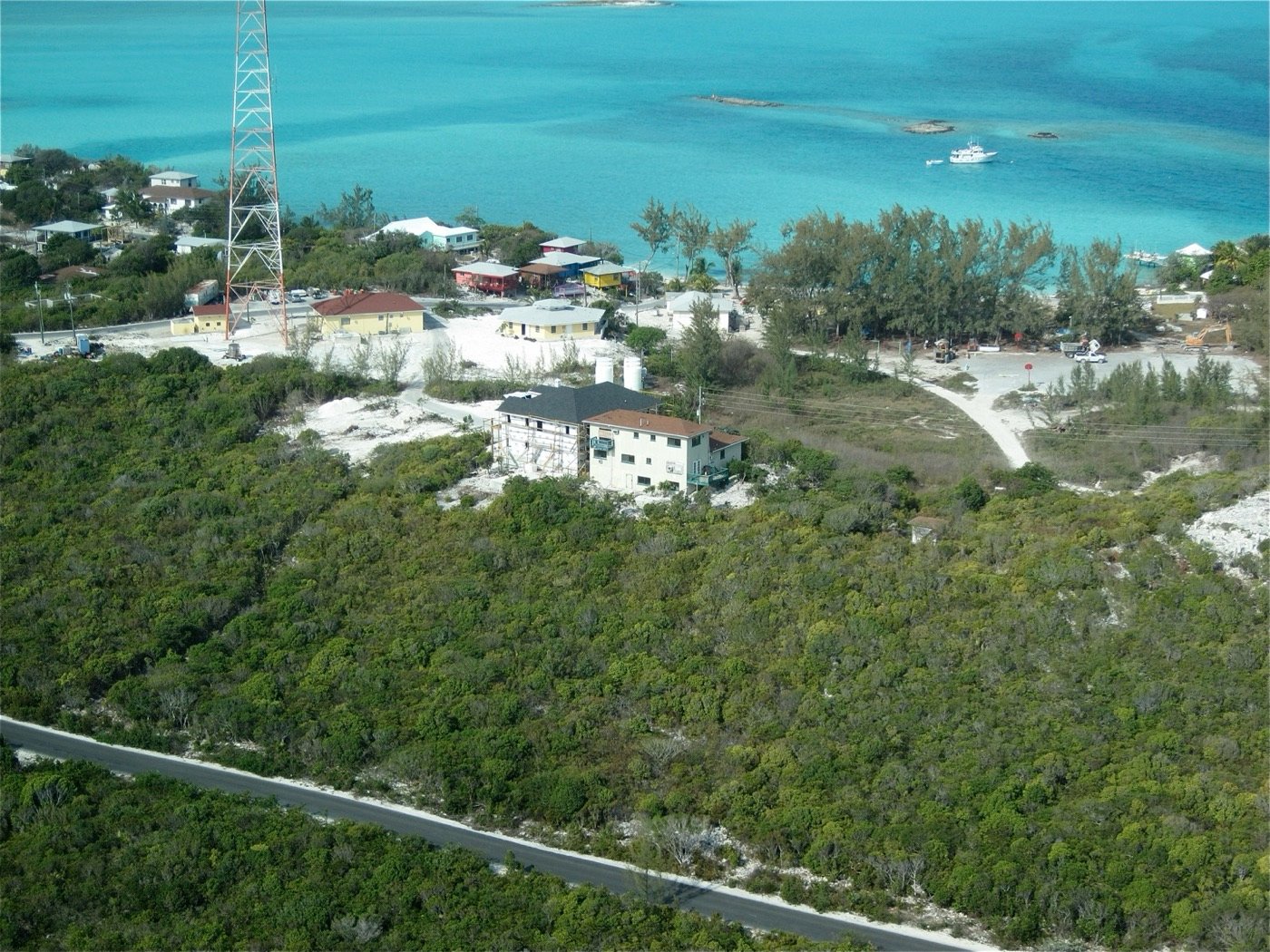 Staniel Cay airstrip and turquoise anchorage, accessed by private turboprop