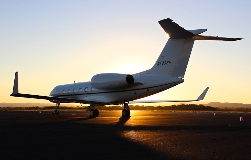 Large Gulfstream private jet